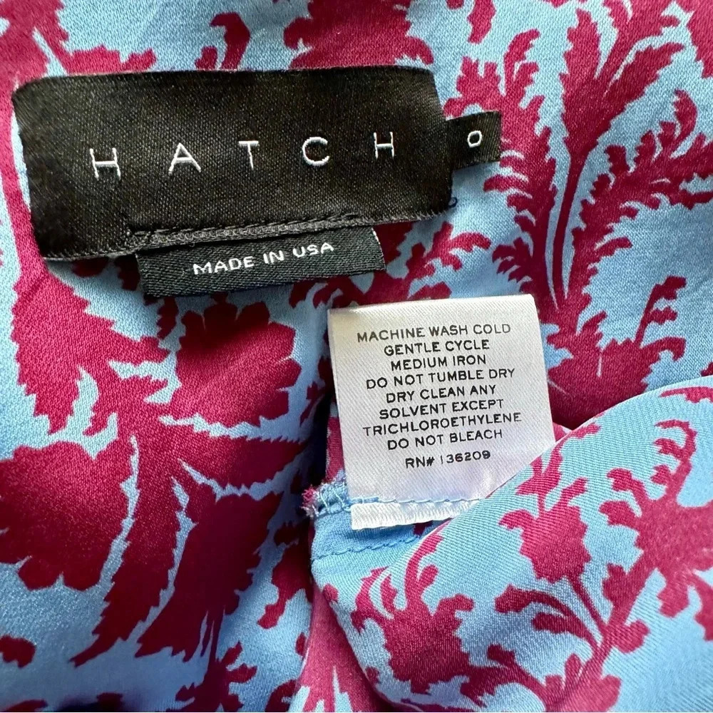 NEW HATCH The Juliet Printed Dress in Sky blue Magenta Floral Size 0 - Picture 9 of 16